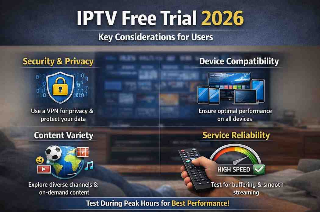 IPTV Free Trial 2026 – Best Services, Features & Guide