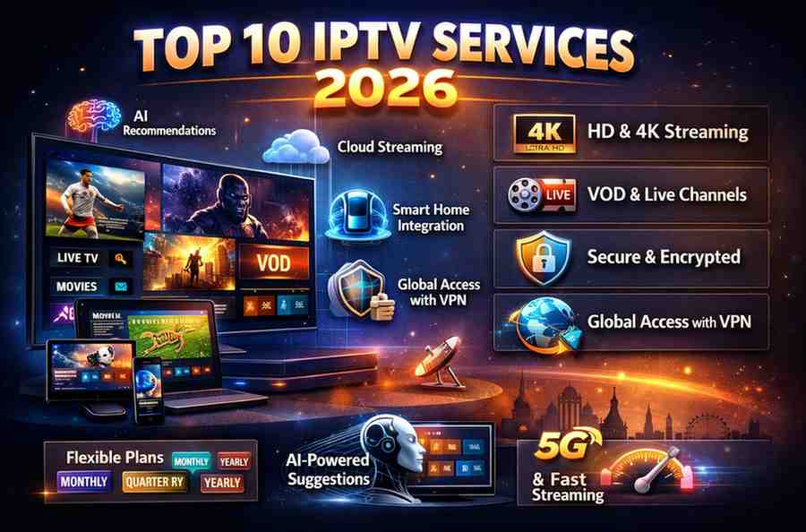 Top 10 IPTV Services 2026 – Best Streaming Providers