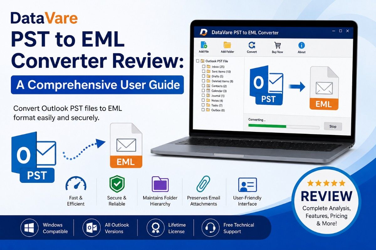 DataVare PST to EML Converter Review: A Comprehensive User Guide