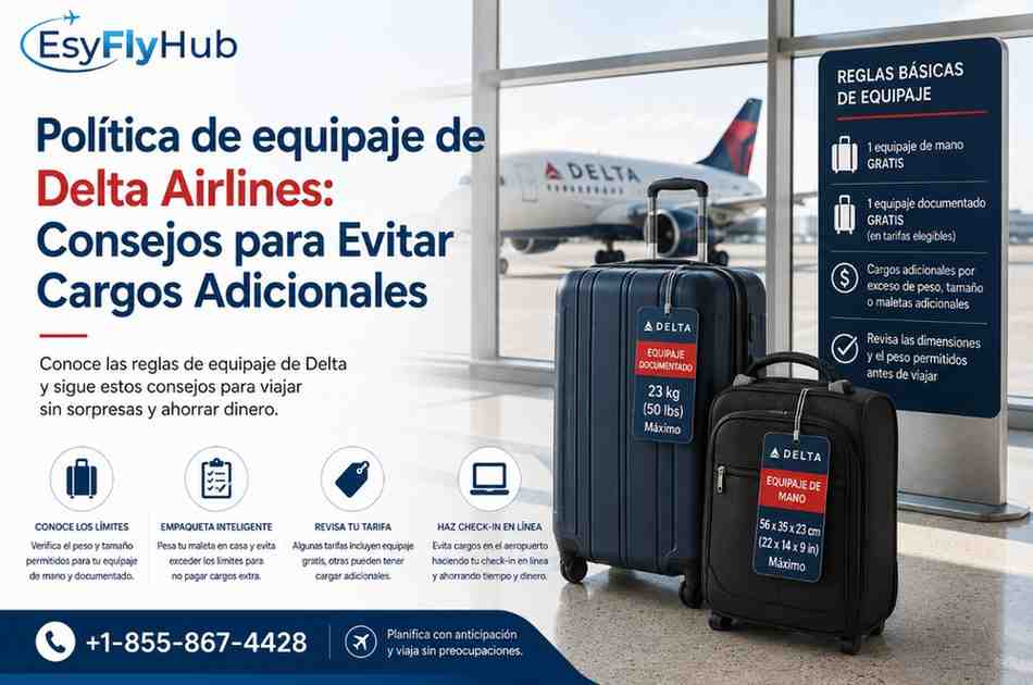 Política de equipaje de Delta Airlines: Consejos para Evitar Cargos Adicionales