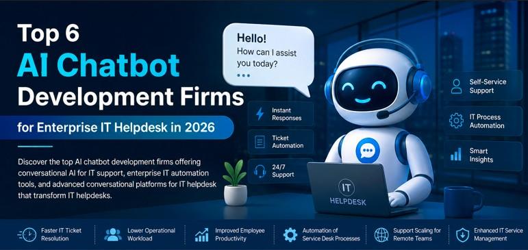 Top 6 AI Chatbot Development Companies for IT Helpdesk 