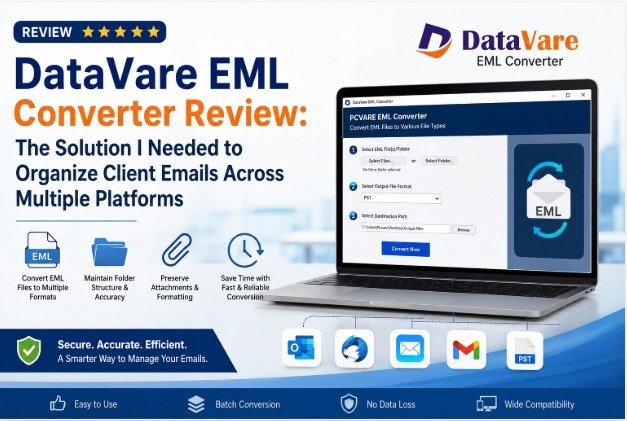 DataVare EML Converter Review: The Solution I Needed to Organize Client Emails Across Multiple Platforms